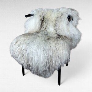 XL Natural Gray Moorit Icelandic Sheepskin 52" x 35"